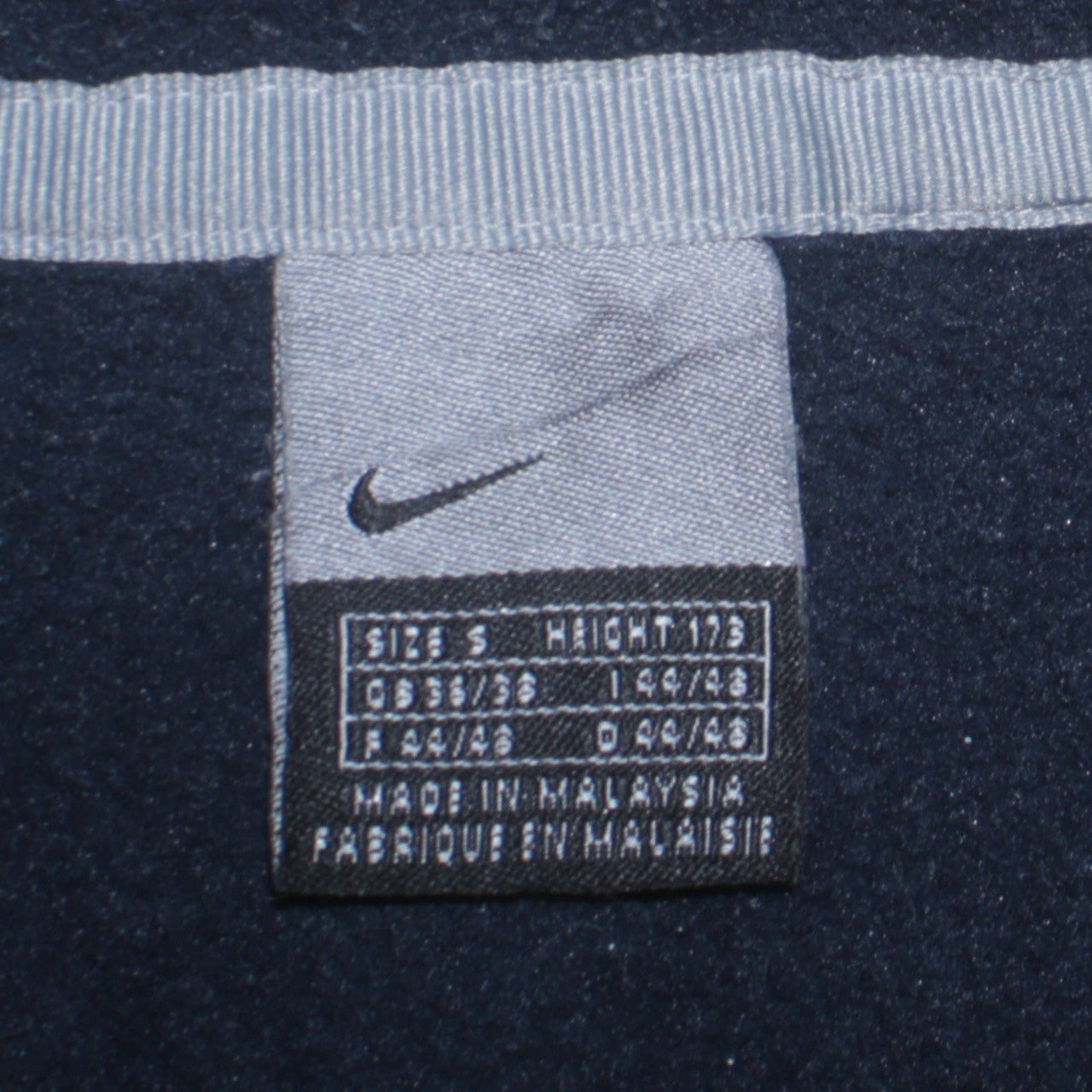 Nike Mens Blue Small Fleece 1/4 Zip Sweatshirt Pullover Logo