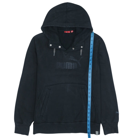 Puma Men’s Black Pullover Hoodie L Logo Sports Fleece