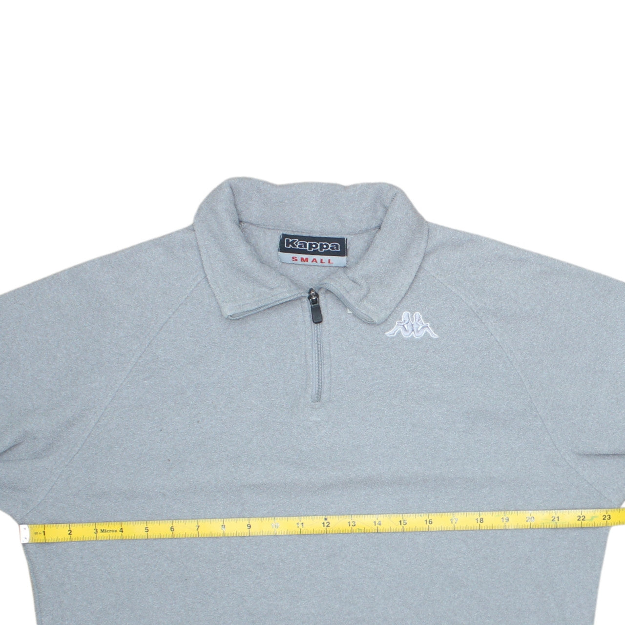 Kappa Mens Grey Small 1/4 Zip Fleece Sweatshirt Pullover