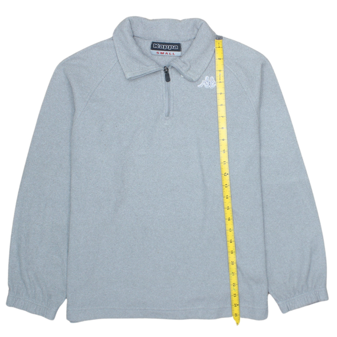 Kappa Mens Grey Small 1/4 Zip Fleece Sweatshirt Pullover