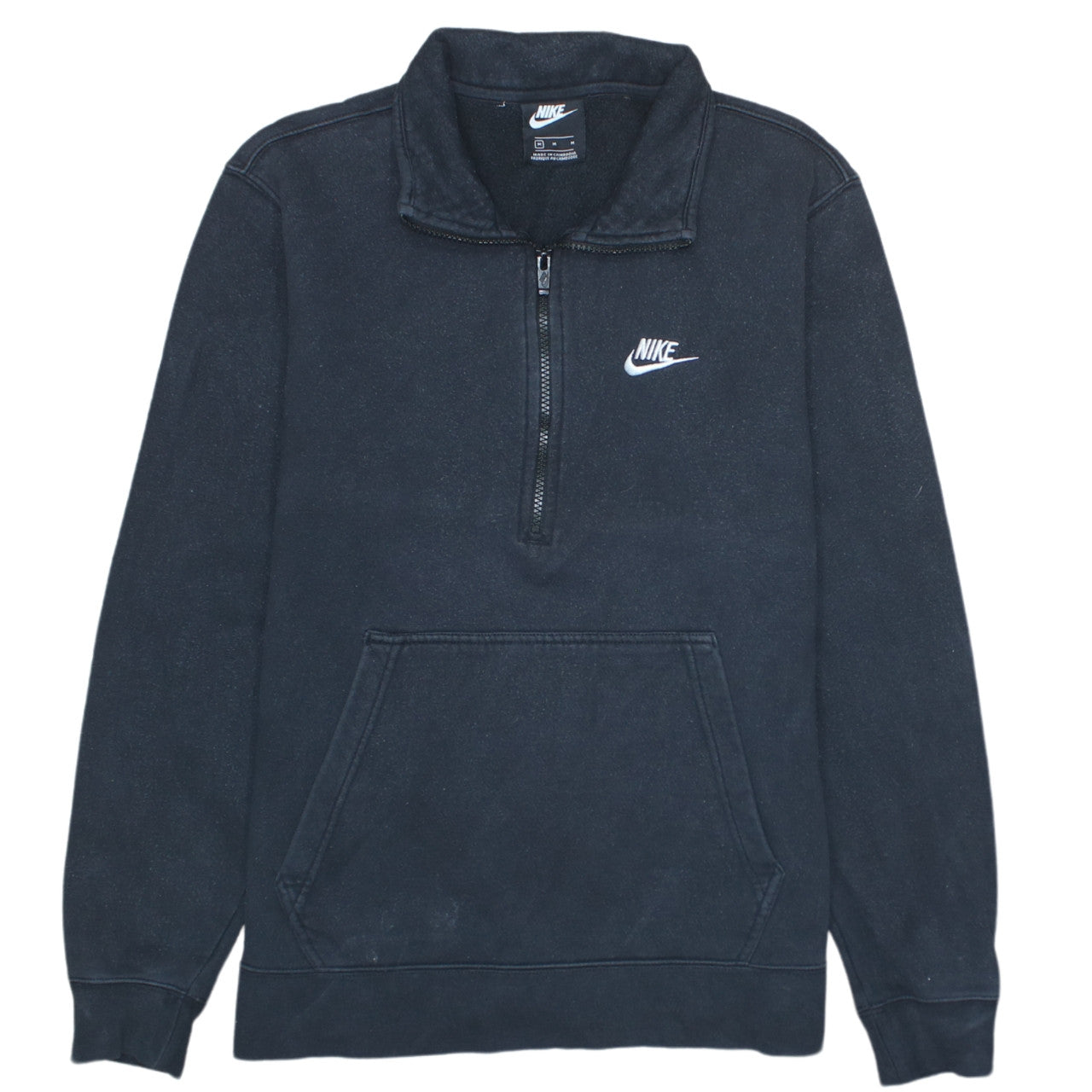 Nike Men's Black M 1/2 Zip Pullover Fleece Sweatshirt Logo