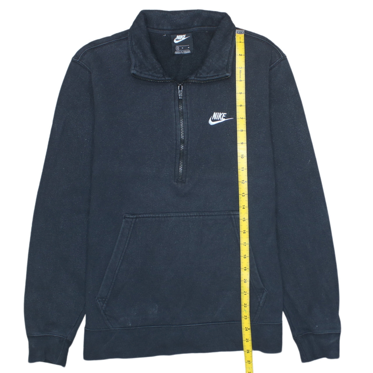 Nike Men's Black M 1/2 Zip Pullover Fleece Sweatshirt Logo