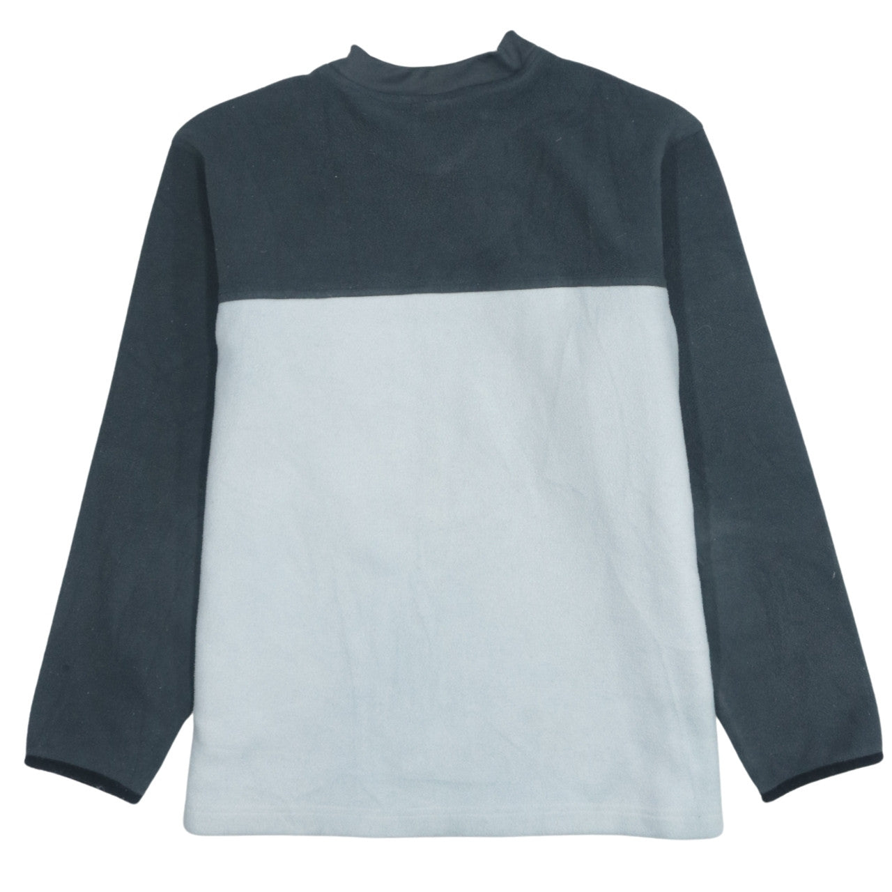 Nike Mens Grey Black Fleece Pullover Sweatshirt S V-Neck Zip Pocket