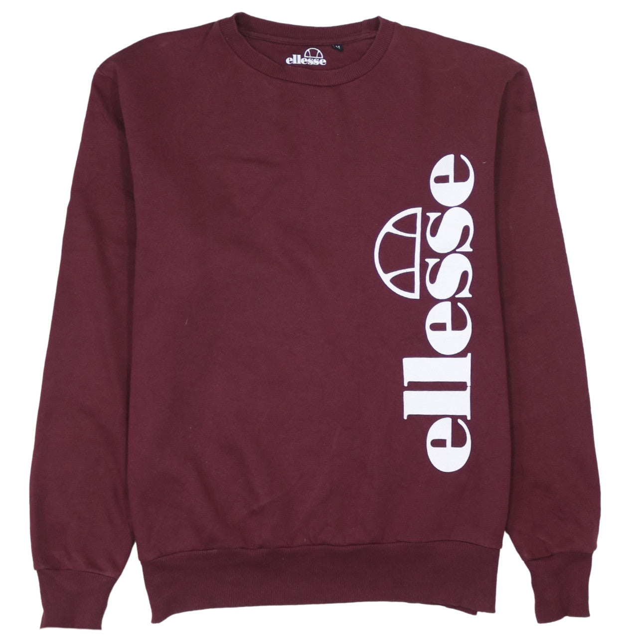 Ellesse Men’s Red Pullover Sweatshirt M Crew Neck Logo Sports