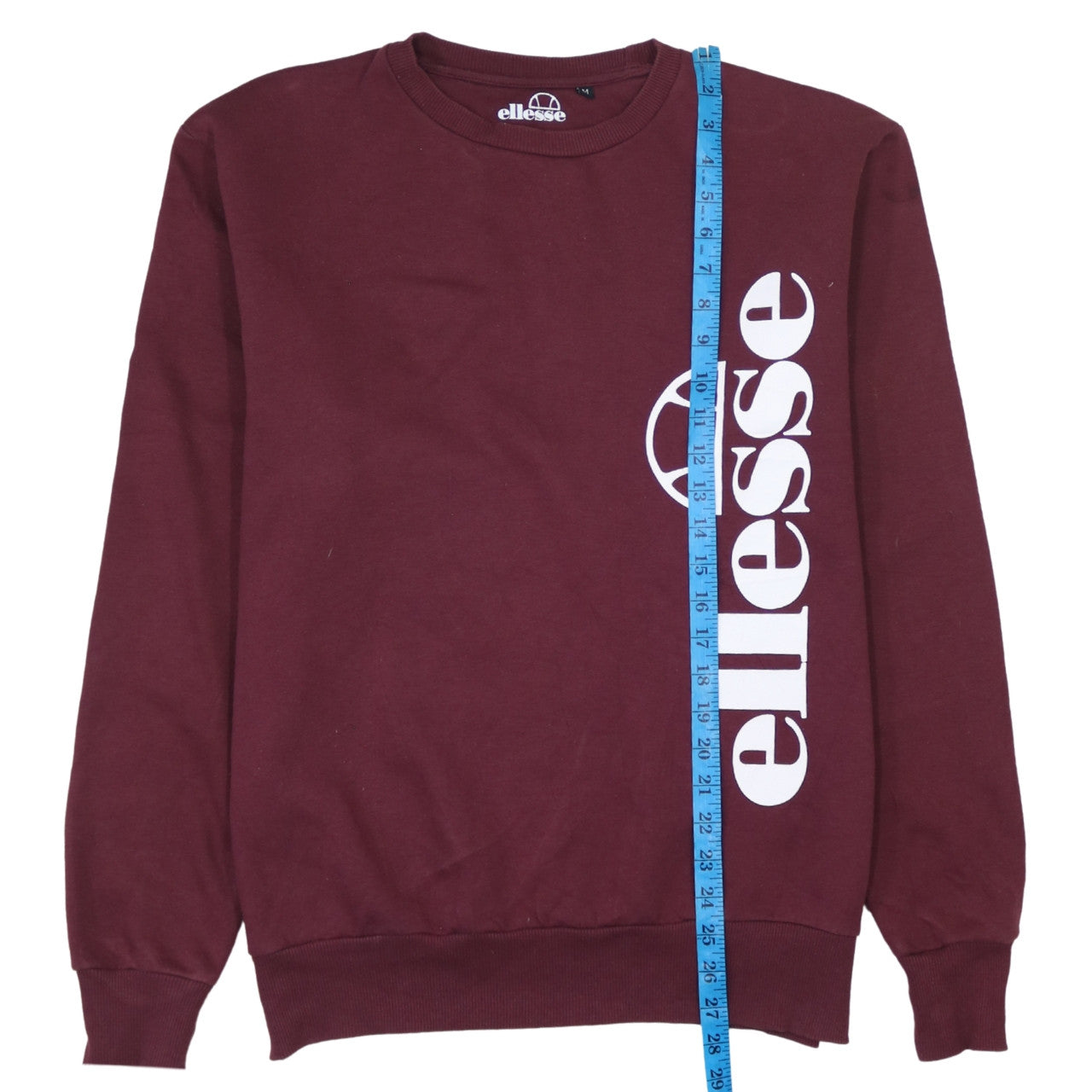 Ellesse Men’s Red Pullover Sweatshirt M Crew Neck Logo Sports