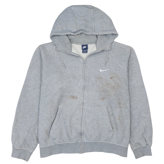 Mens UK 2XL Regular Nike Grey Full Zip Hoodie