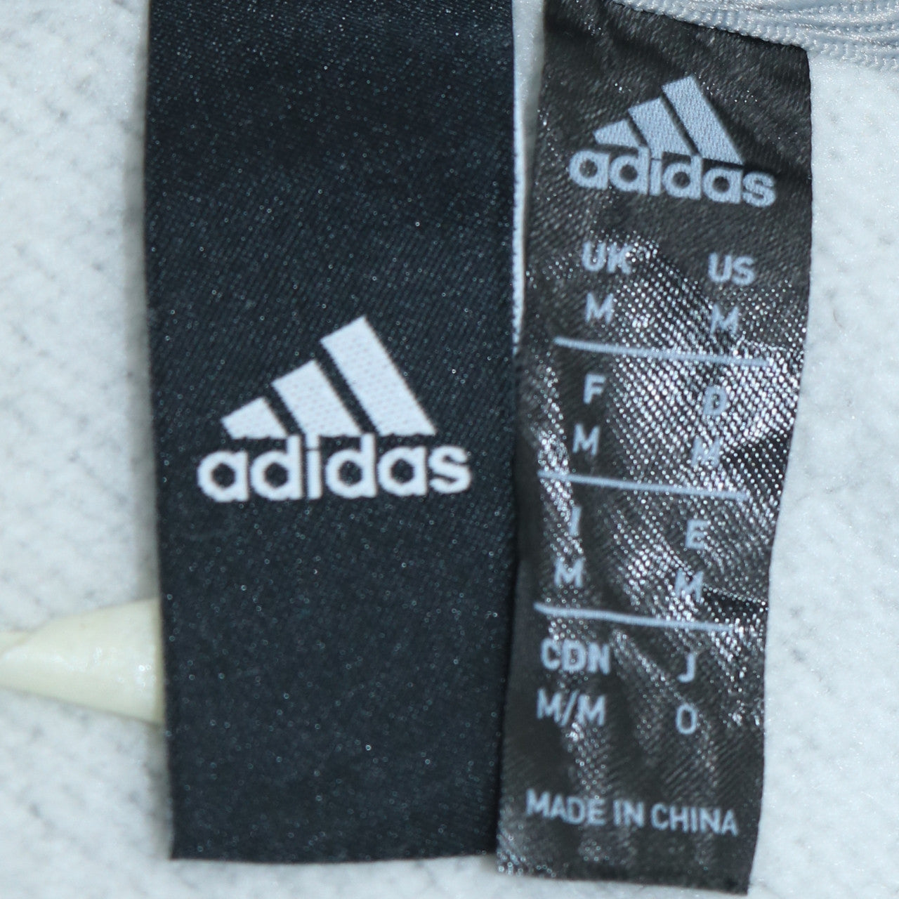 Adidas Men’s Grey Full Zip Hoodie M Sports Logo Hooded Jacket