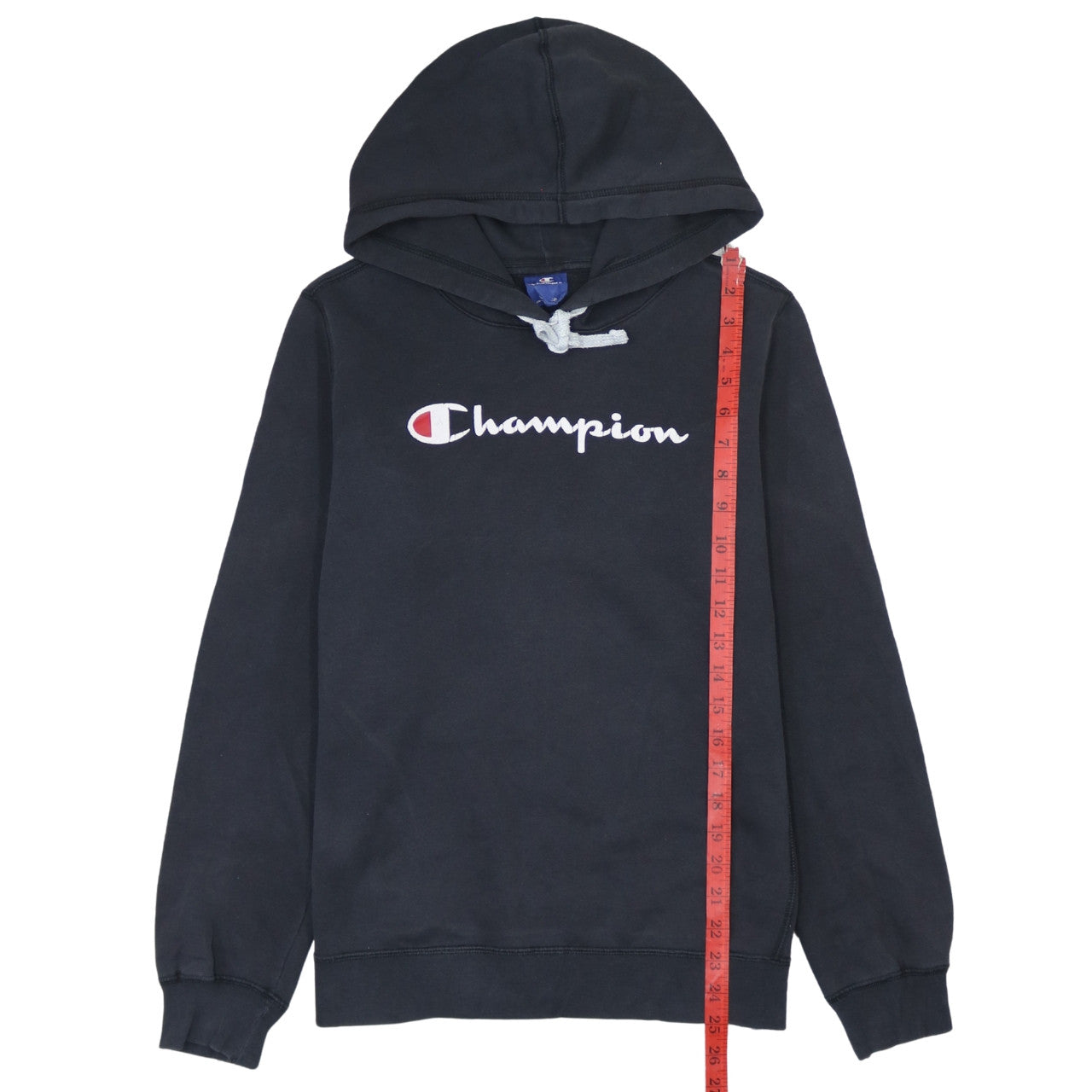 Champion Men’s Black Pullover Hoodie L Logo Embroidered Sportswear