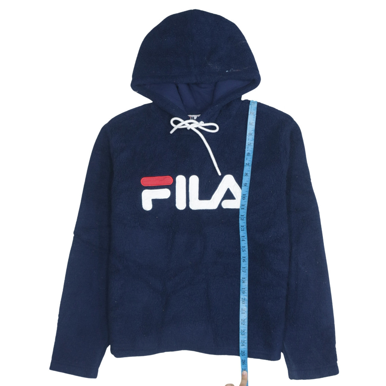 Fila Men's Blue Pullover Hoodie L Long Sleeve Sports Fleece