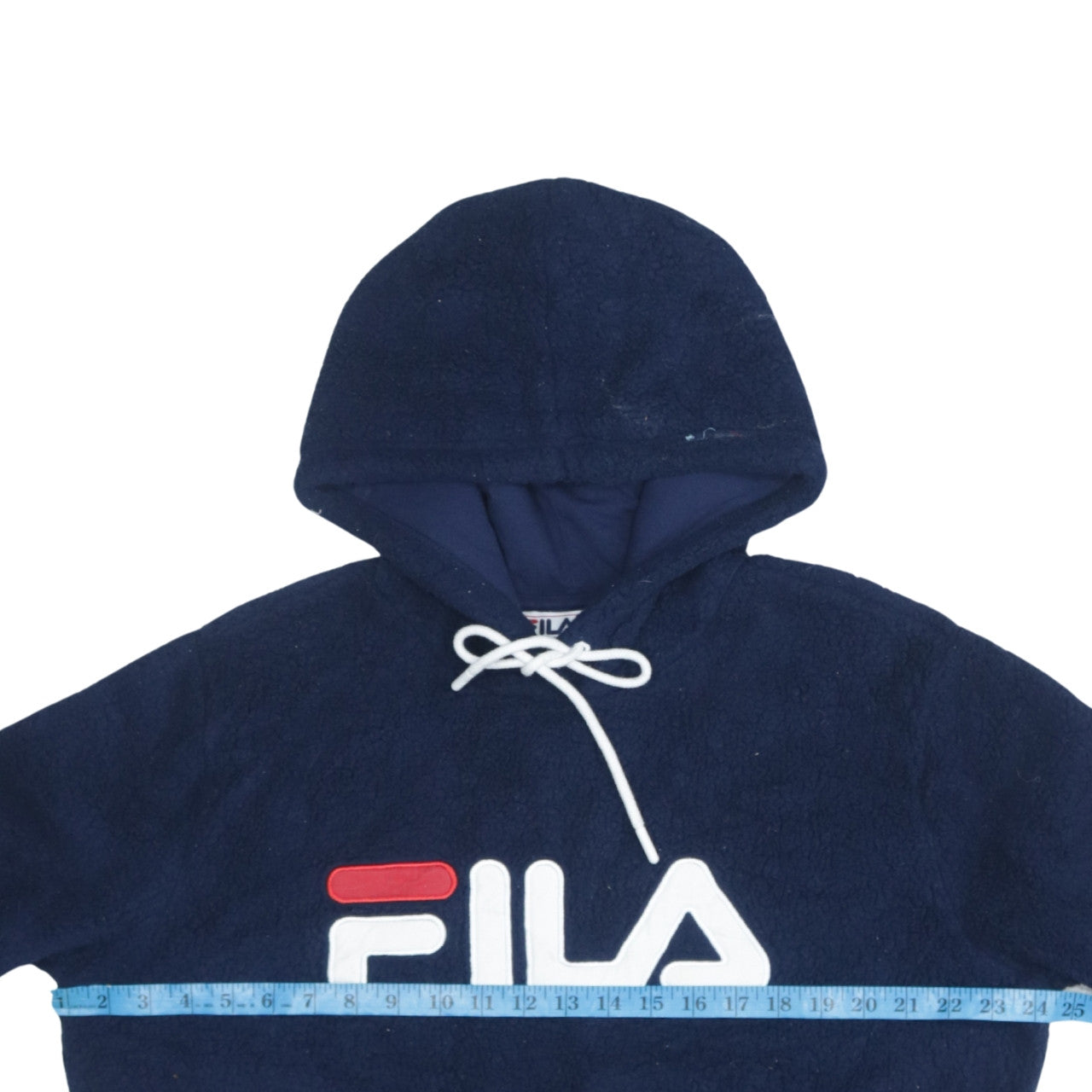 Fila Men's Blue Pullover Hoodie L Long Sleeve Sports Fleece