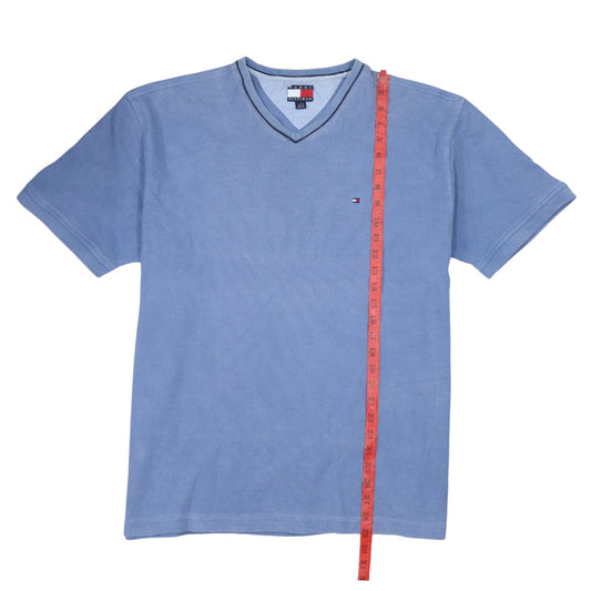 Tommy Hilfiger Men’s Blue XL V-Neck Short Sleeve Cotton T-Shirt