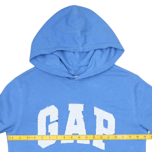 GAP Kids Boys Blue Pullover Hoodie 12-13 Years Logo Hooded Sweatshirt