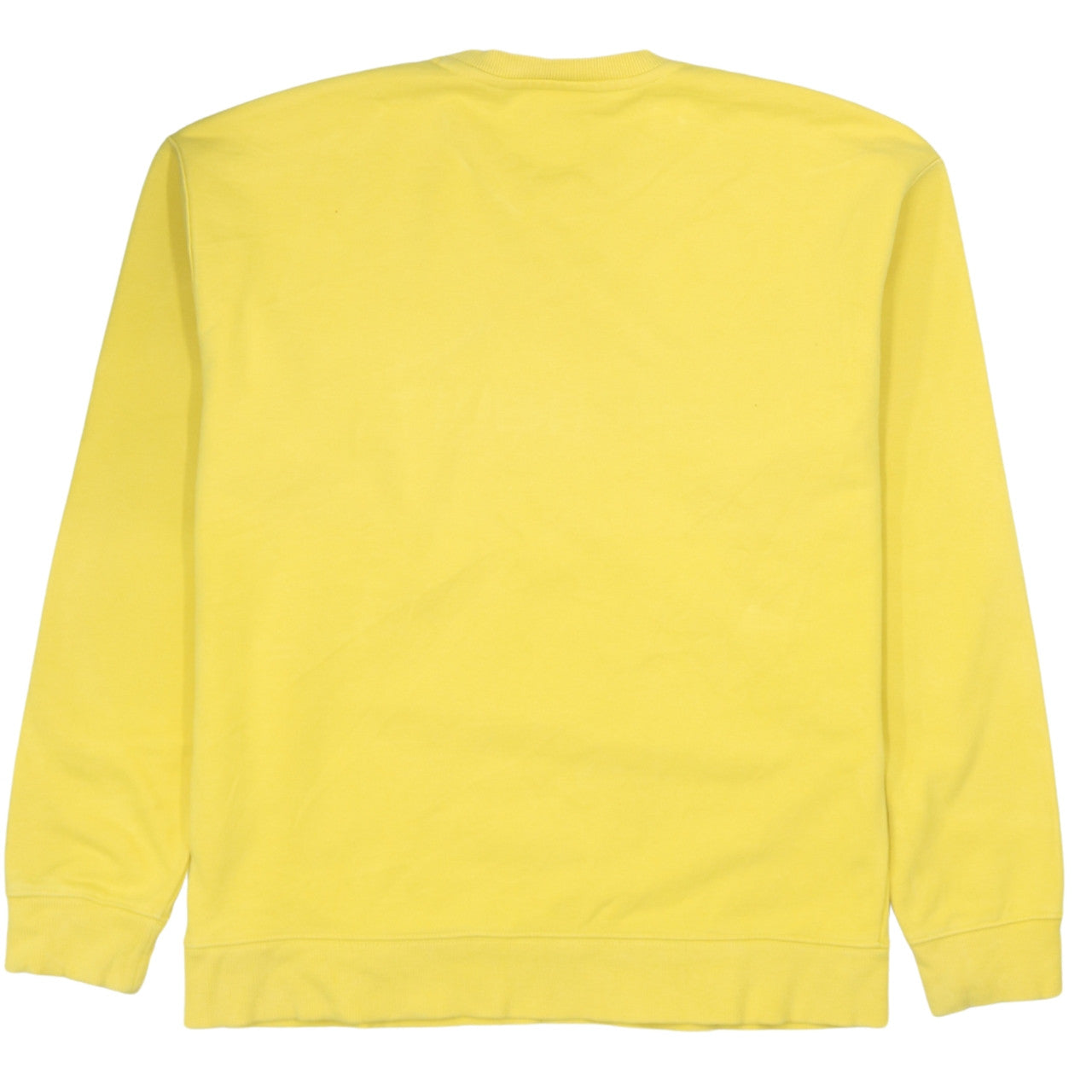 Carhartt Mens Yellow Small Crew Neck Logo Sweatshirt Regular Fit