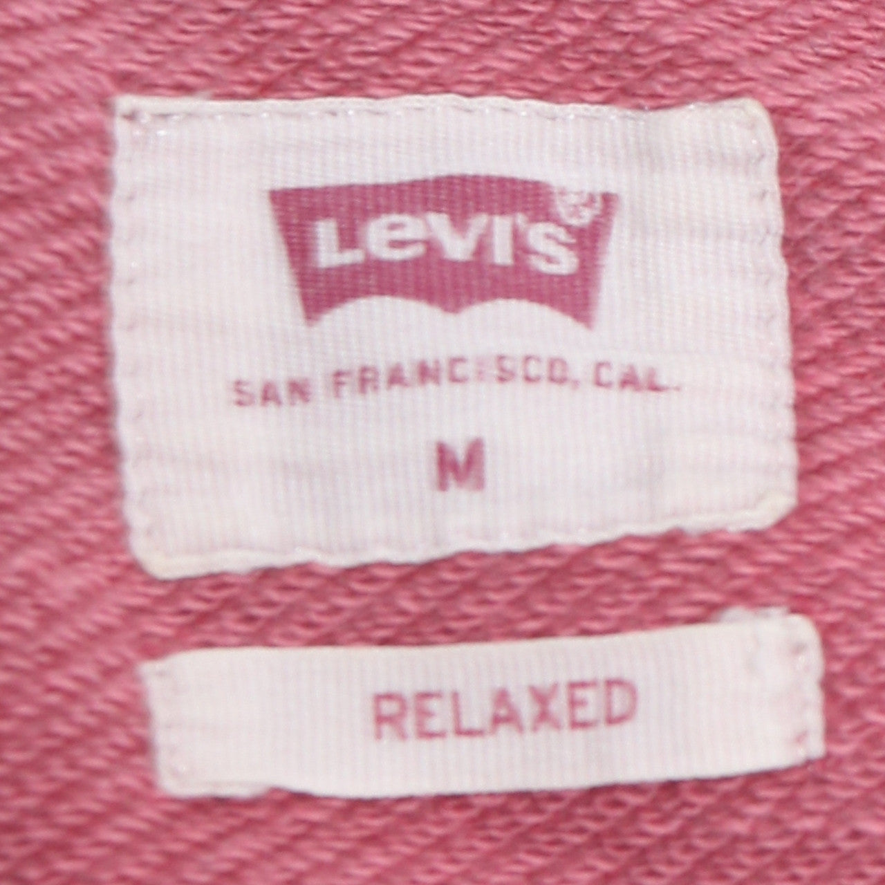 Levi's Men's Pink Sweatshirt M Relaxed Fit Crew Neck