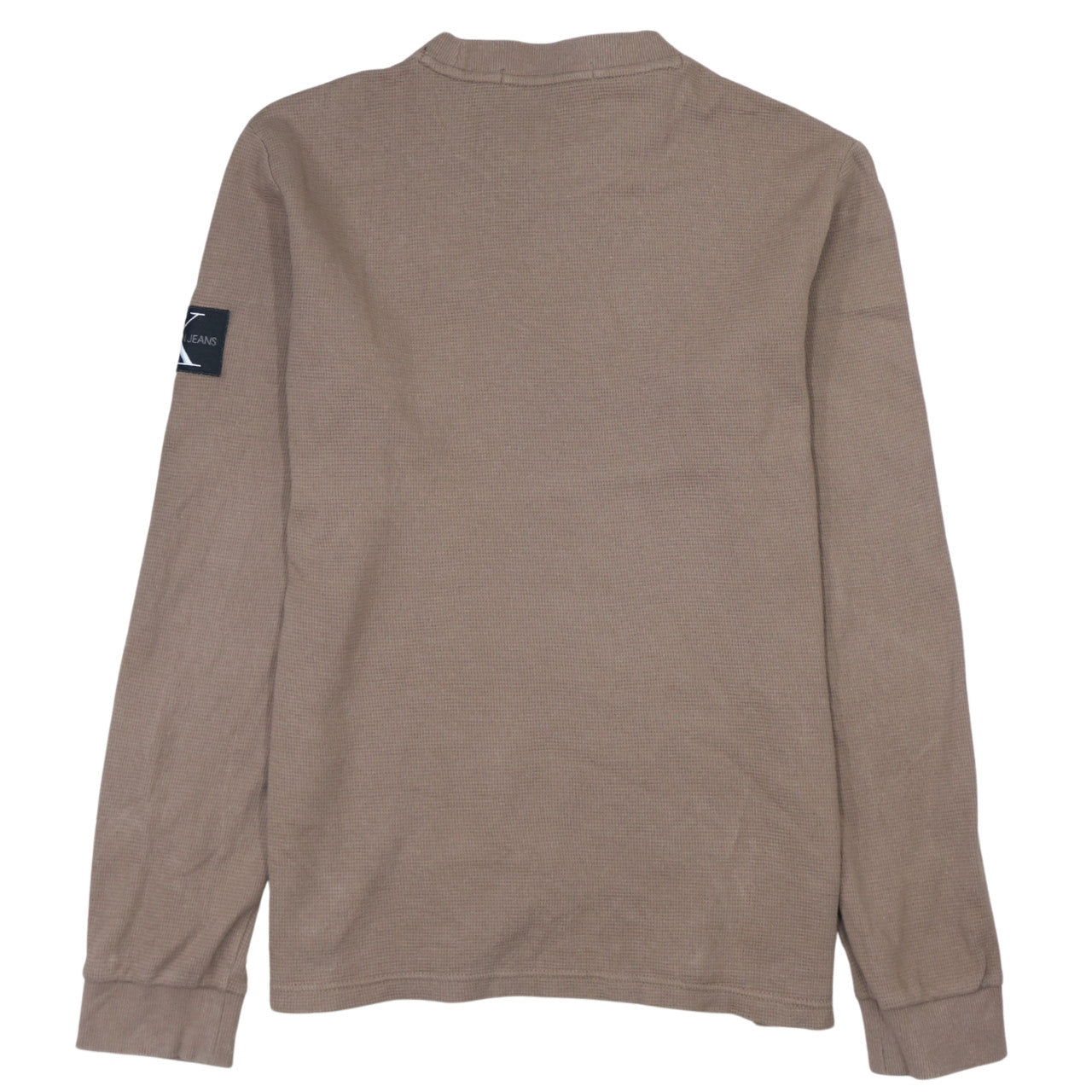 Calvin Klein Jeans Men’s Beige XL Pullover Sweatshirt Logo Crew Neck