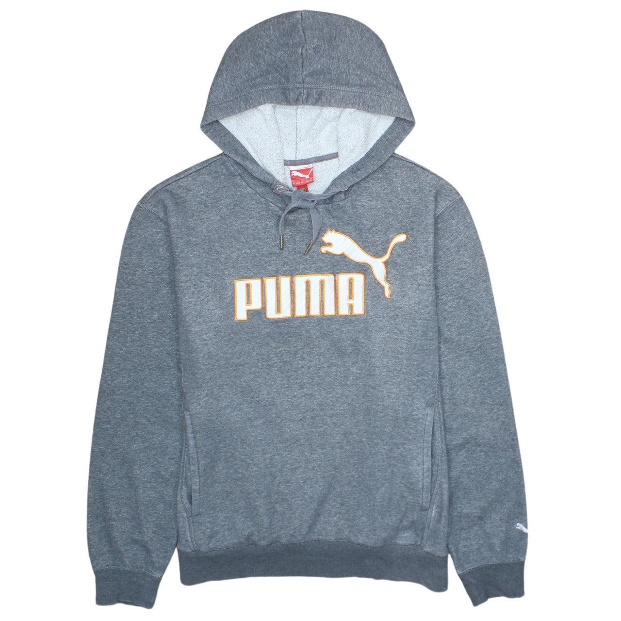 Puma Men’s Grey Pullover Hoodie M Logo Sportswear Casual