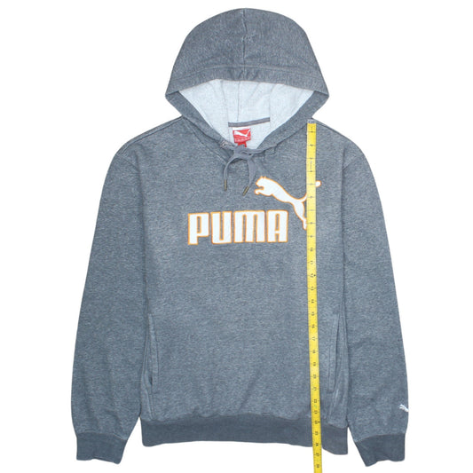 Puma Men’s Grey Pullover Hoodie M Logo Sportswear Casual
