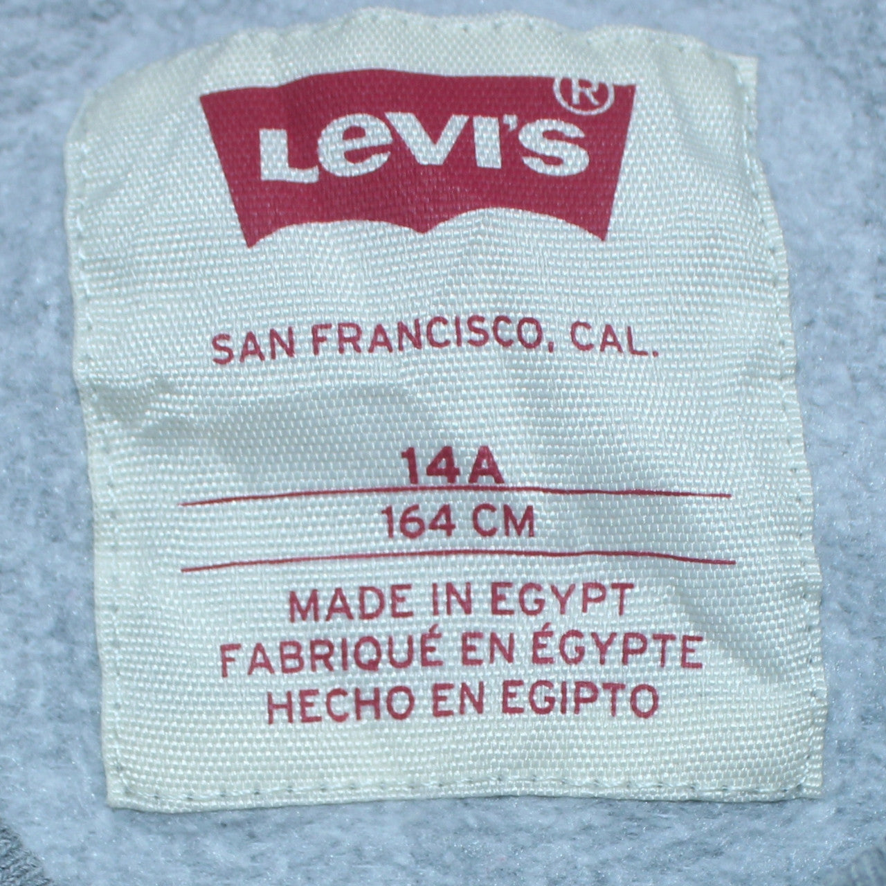 Levi's Boys Grey Logo Pullover Sweatshirt 14 Years Crew Neck