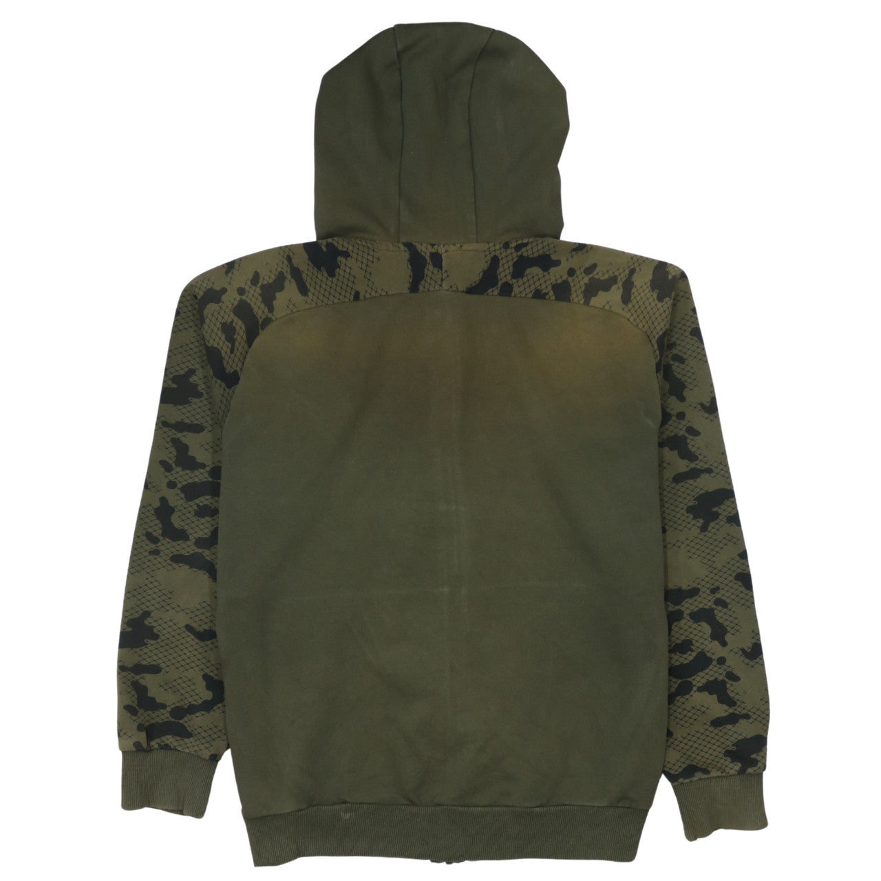 Puma Men’s Green Camouflage Full Zip Hoodie Size M Sportswear