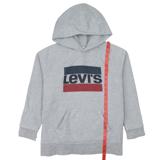Levi's Men's Grey Pullover Hoodie M Graphic Logo Sweatshirt