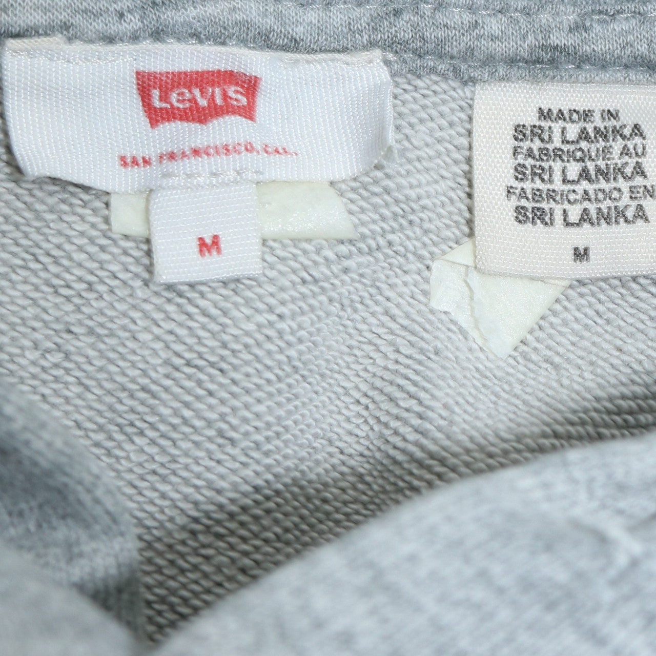 Levi's Men's Grey Pullover Hoodie M Graphic Logo Sweatshirt