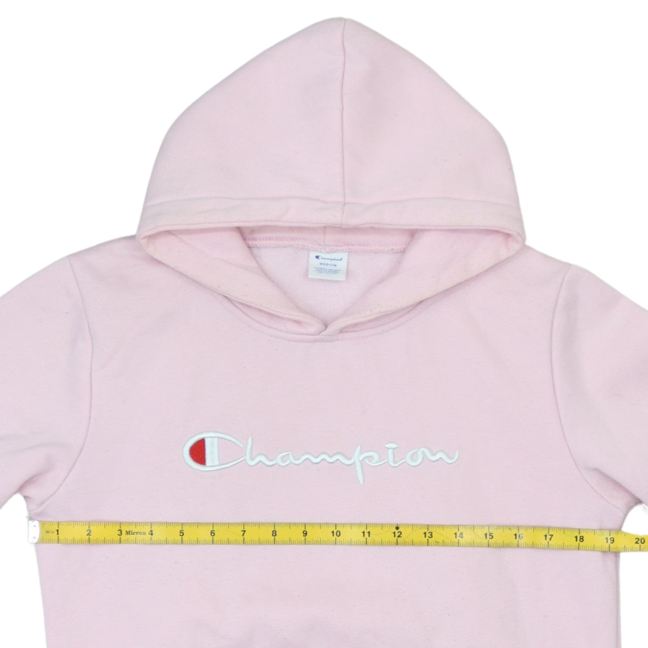 Champion Womens Pink Medium Pullover Hoodie Logo Embroidered Sportswear