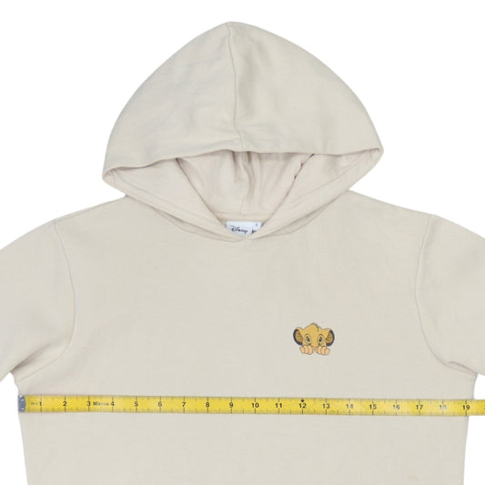 Disney Women’s Beige Hoodie S Simba Lion King Pullover Graphic Cotton