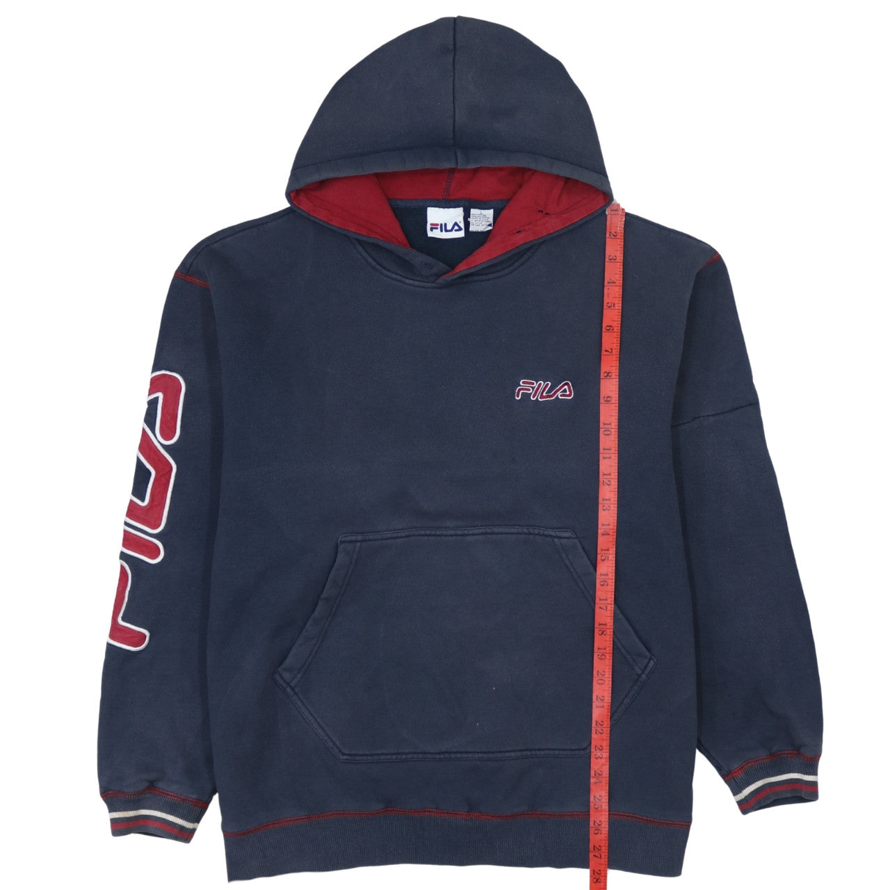 Fila Men’s Blue Pullover Hoodie L Long Sleeve Logo Sportswear