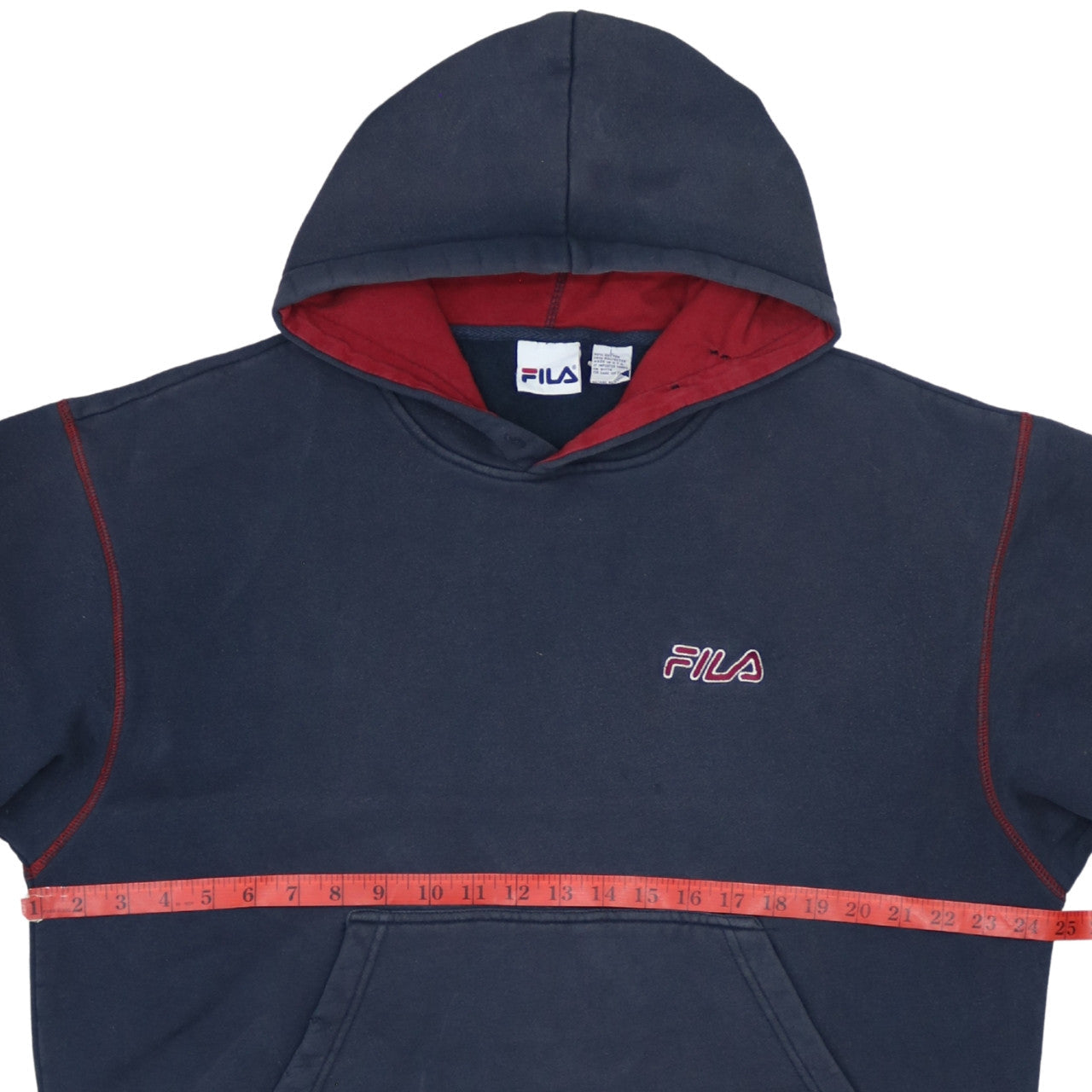 Fila Men’s Blue Pullover Hoodie L Long Sleeve Logo Sportswear