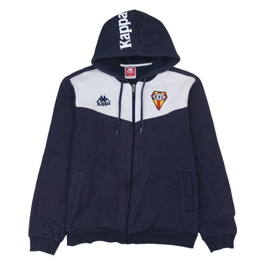 Kappa Men’s Blue XL Full Zip Hoodie with Logo Sports Style