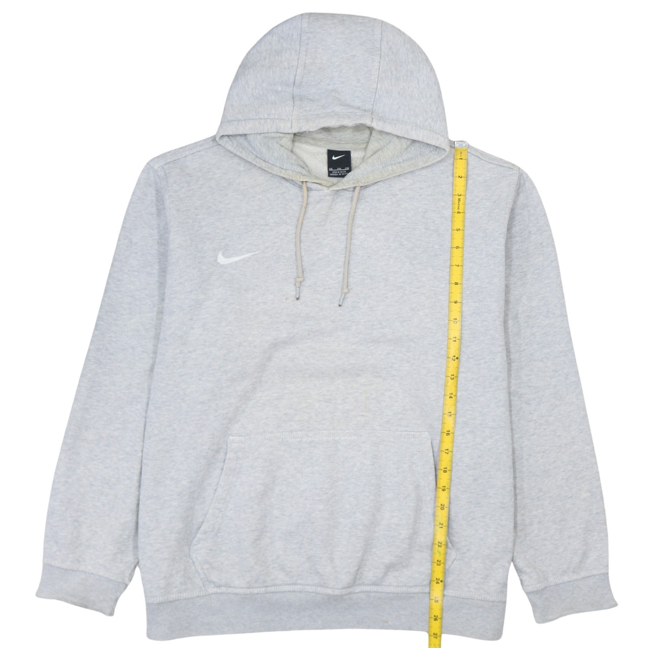 Nike Men’s Grey Pullover Hoodie 2XL Regular Fit Logo Sportswear