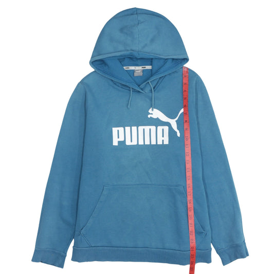 Puma Unisex Blue 2XL Pullover Hoodie Sweatshirt Logo Fleece
