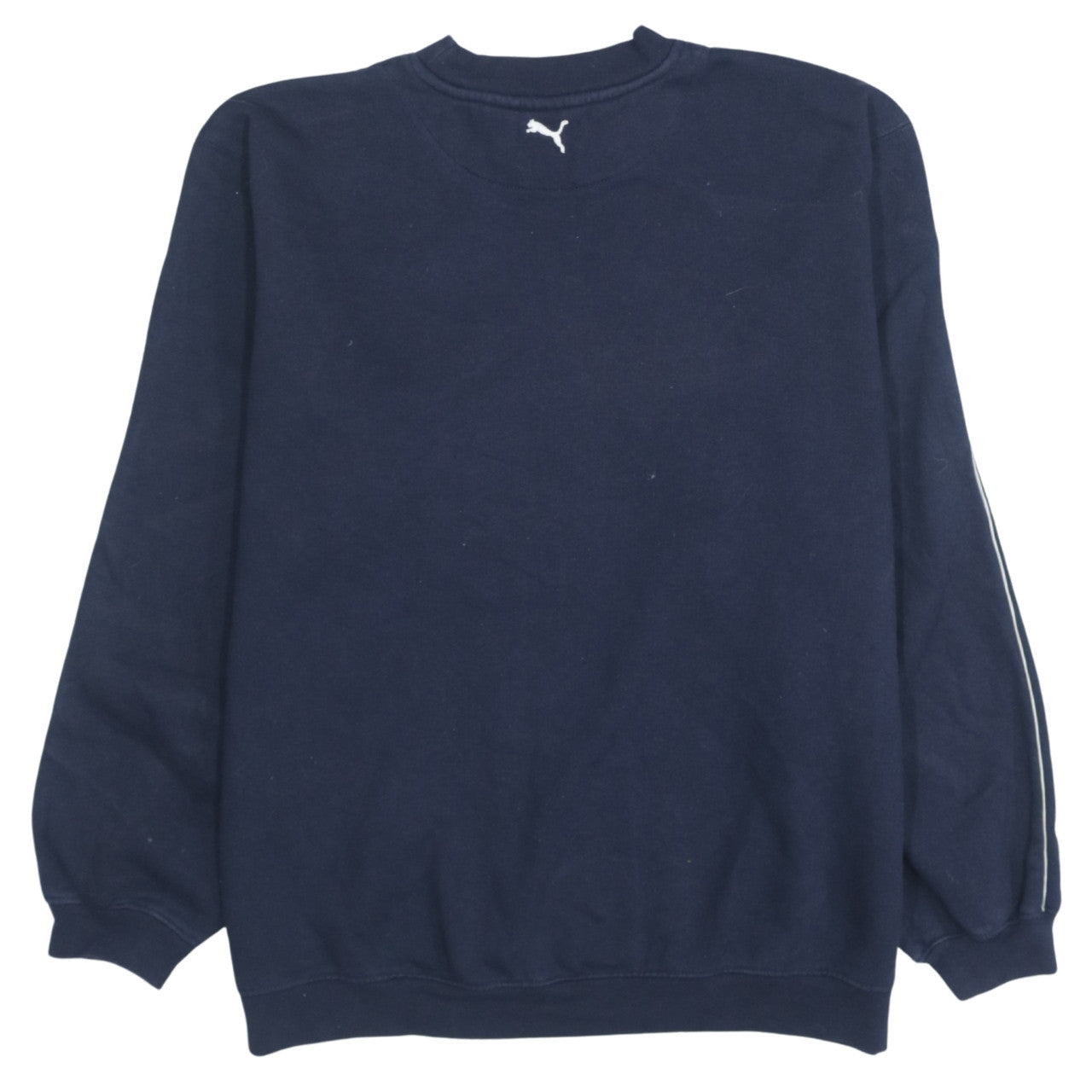 Puma Mens Blue Large Pullover Sweatshirt Crew Neck Football Logo