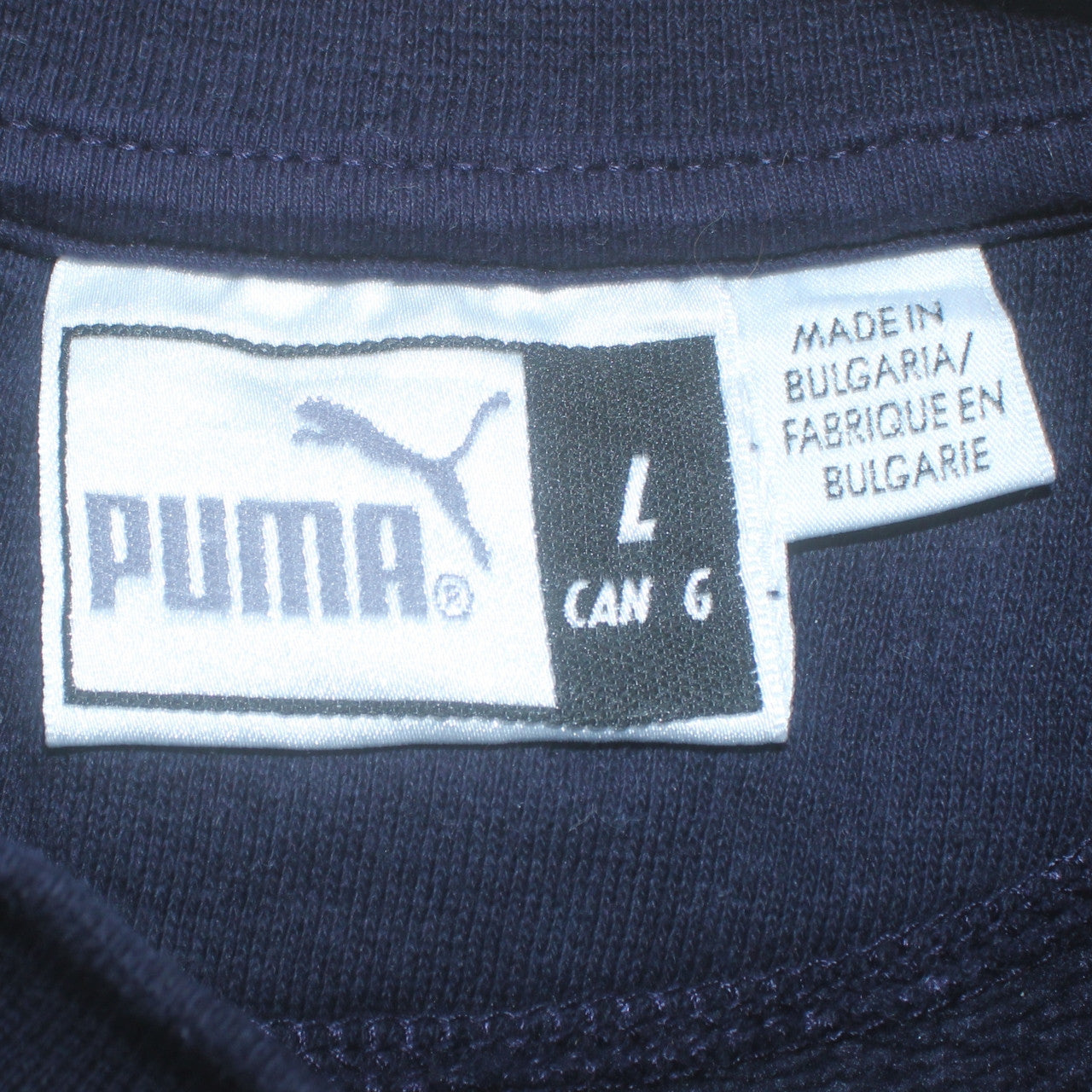 Puma Mens Blue Large Pullover Sweatshirt Crew Neck Football Logo