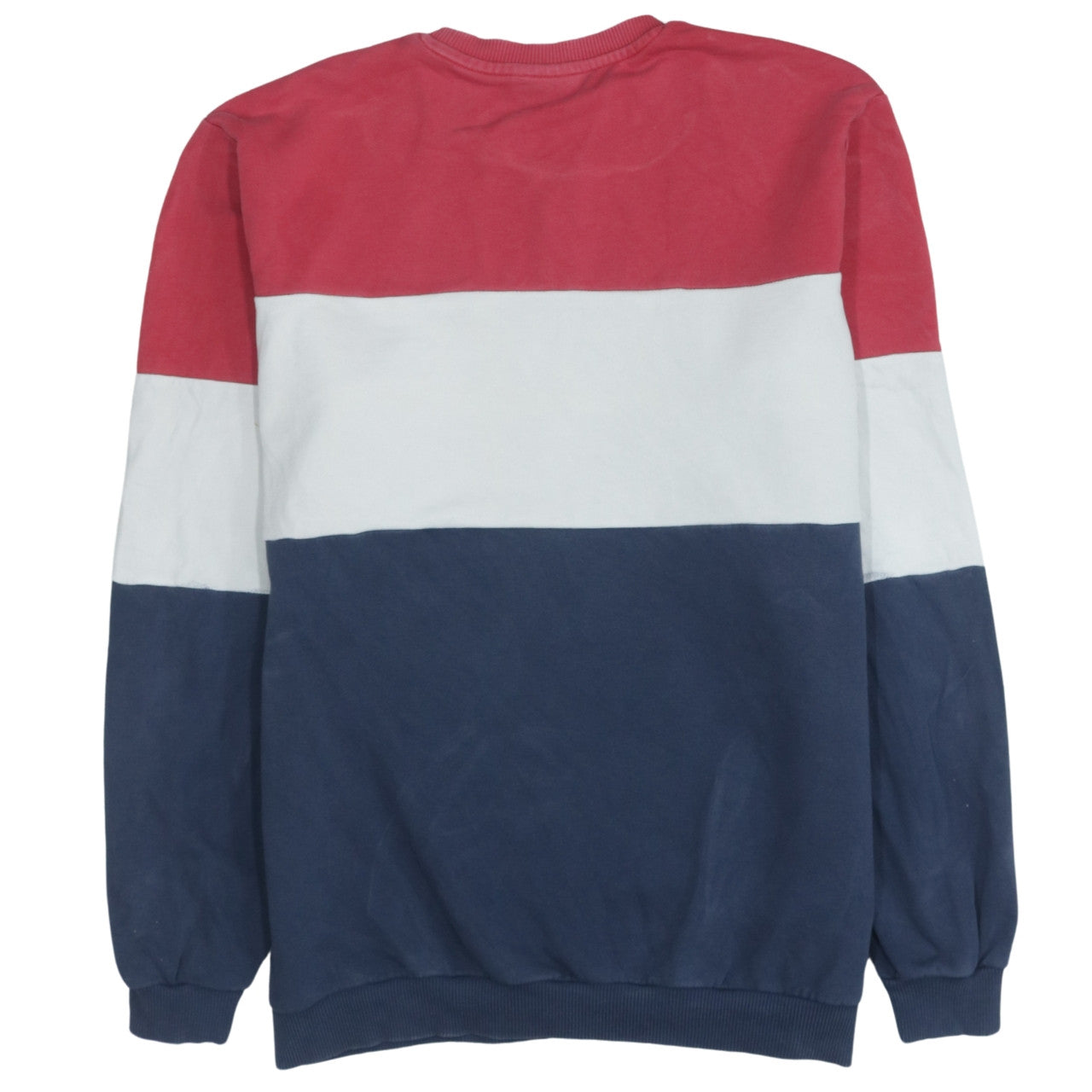 Fila Men’s Red White Blue Colour Block Sweatshirt M Retro Sportswear