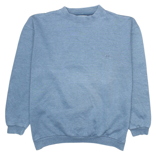 Lee Mens Blue XL Pullover Sweatshirt Crew Neck Long Sleeve Vintage