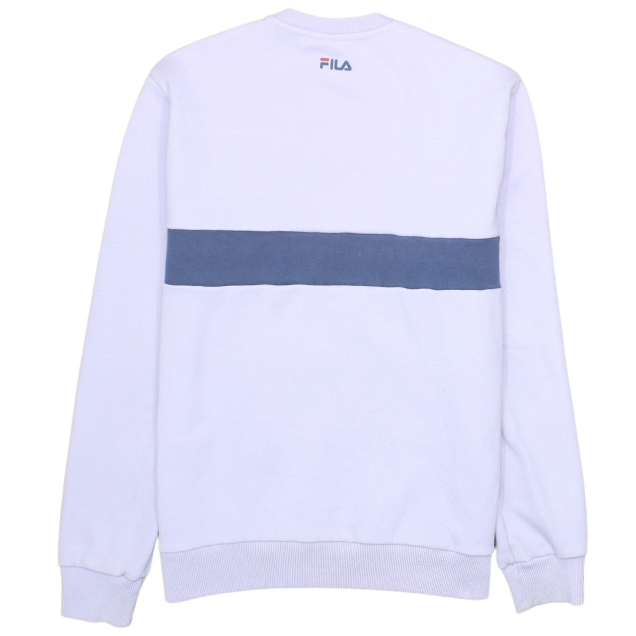 Fila Mens Purple Logo Sweatshirt XS Crew Neck Pullover Retro Sportswear