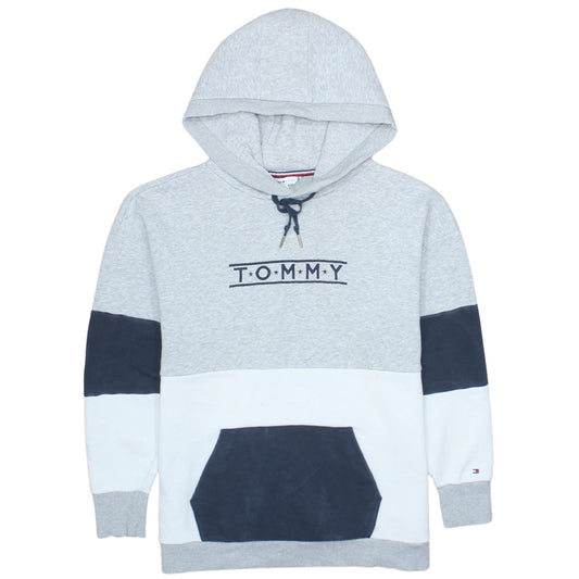 Tommy Hilfiger Men's Grey Blue Pullover Hoodie Size S