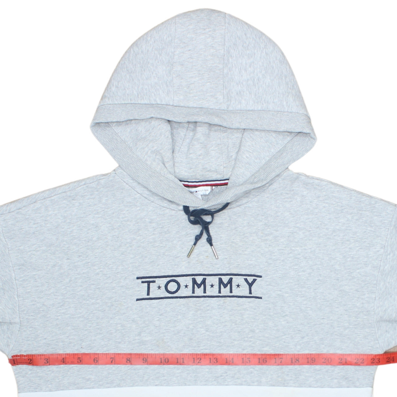 Tommy Hilfiger Men's Grey Blue Pullover Hoodie Size S