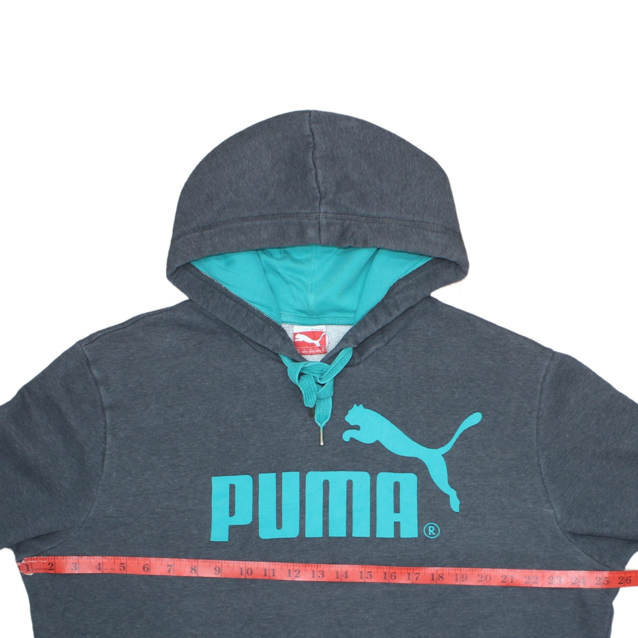 Puma Men’s Grey XL Pullover Hoodie Logo Sports Fleece Sweatshirt