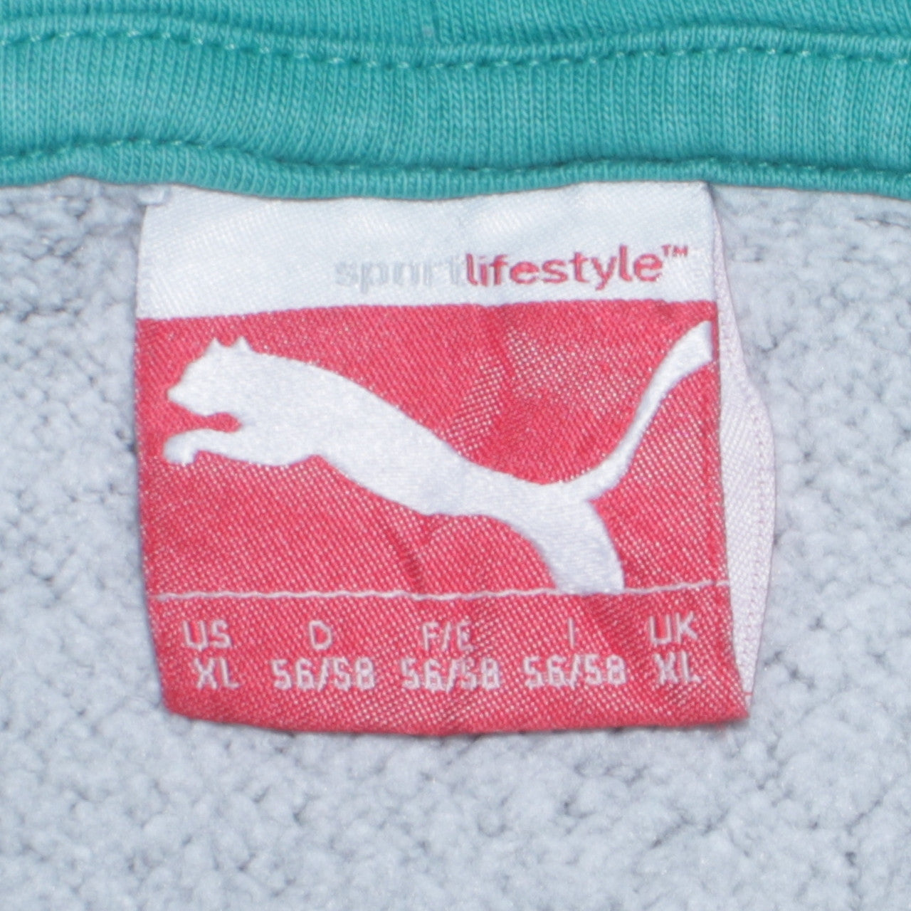 Puma Men’s Grey XL Pullover Hoodie Logo Sports Fleece Sweatshirt