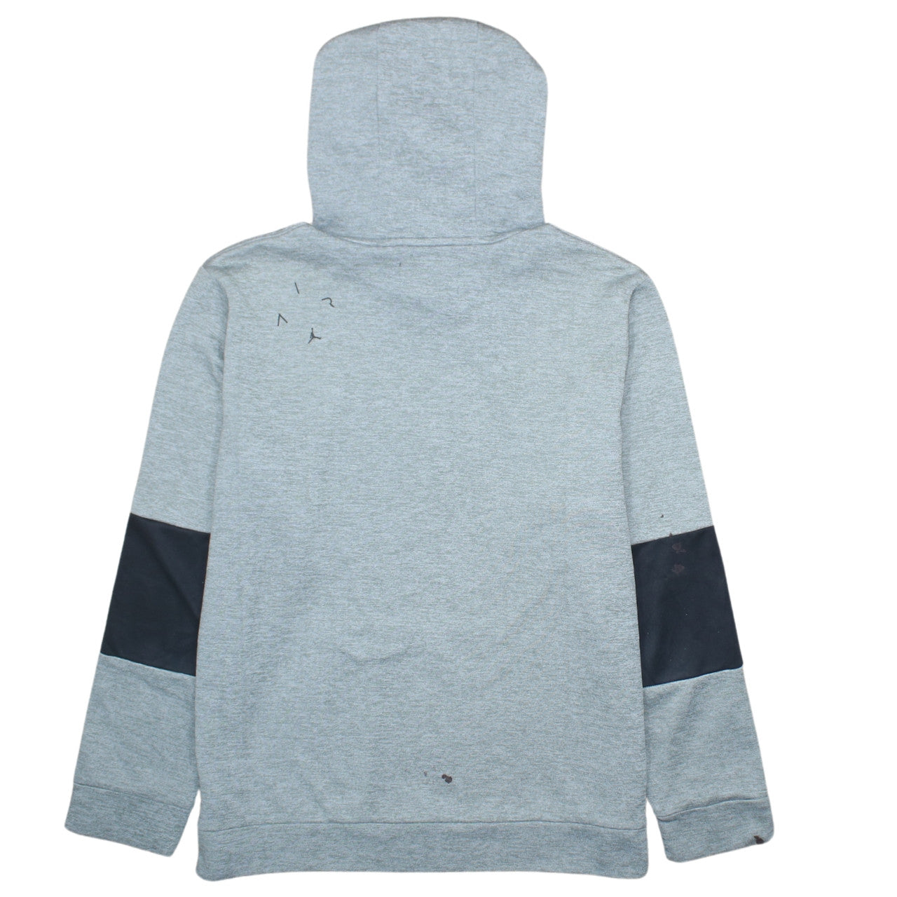 Jordan Men’s Grey Pullover Hoodie L Sports Fleece Logo Basketball