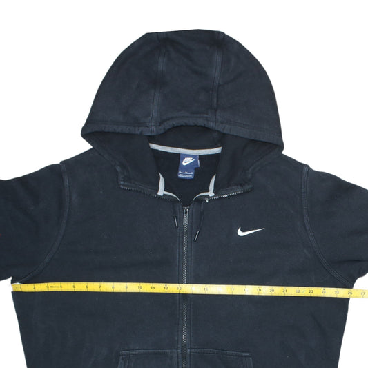Nike Mens Black XL Full Zip Hoodie Sweatshirt With Logo