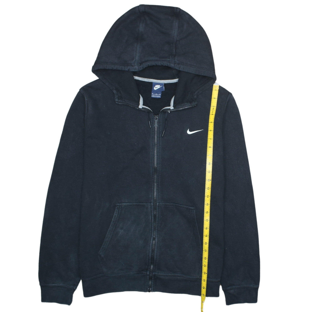 Nike Mens Black XL Full Zip Hoodie Sweatshirt With Logo