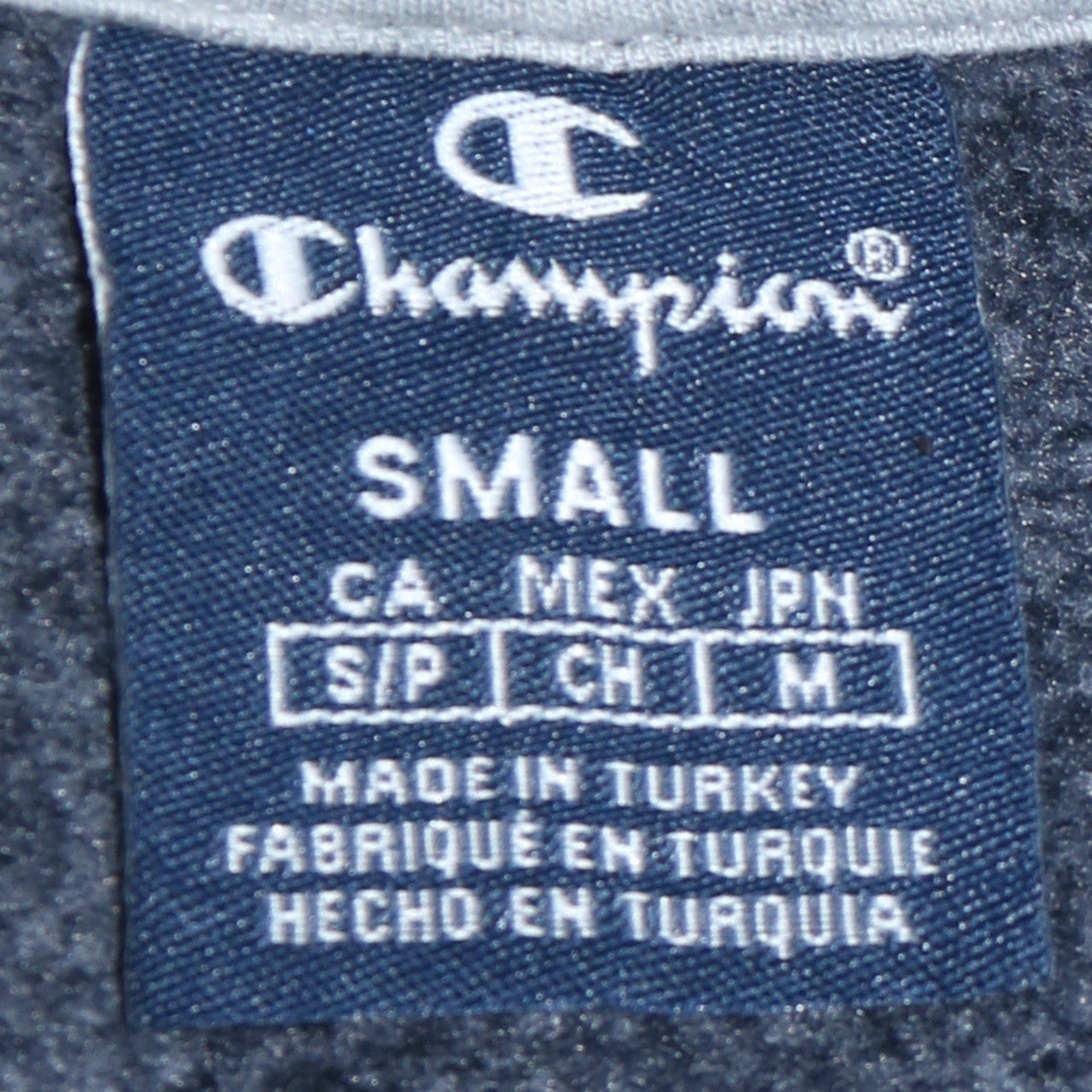 Champion Mens Blue Small Pullover Sweatshirt Logo Crew Neck