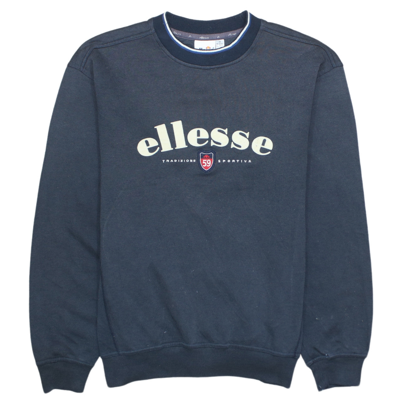Ellesse Mens Blue Sweatshirt M Crew Neck Long Sleeve Pullover