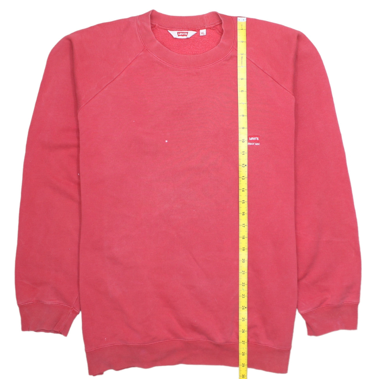 Levi's Mens Red XL Pullover Sweatshirt Crew Neck Long Sleeve