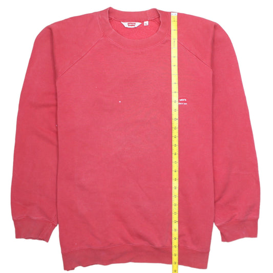 Levi's Mens Red XL Pullover Sweatshirt Crew Neck Long Sleeve
