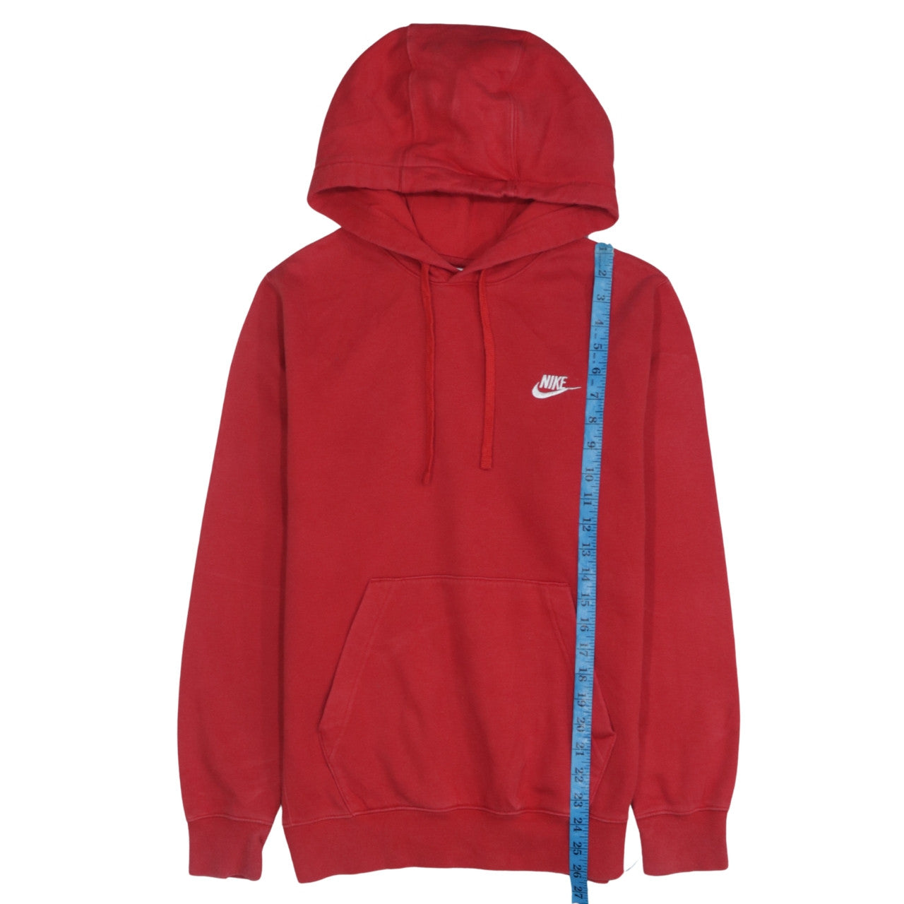 Nike Men’s Red Pullover Hoodie XS Regular Fit Logo Hooded Sweatshirt