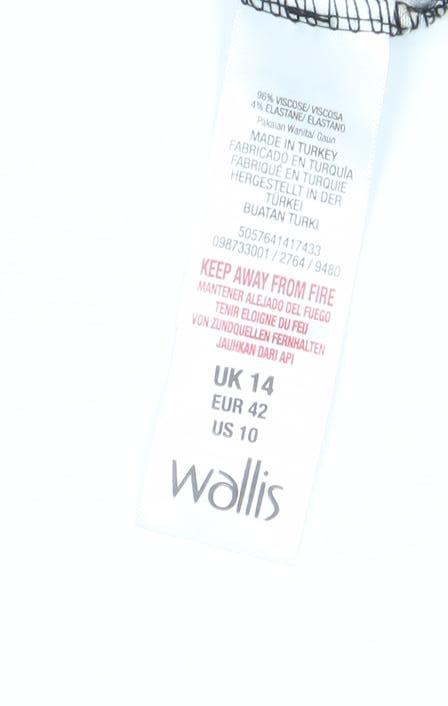 Wallis Women’s Multicoloured Shift Dress Size 14 Long Sleeve
